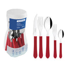 Conjunto de Talheres 20Pçs - Leme Vermelho