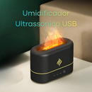 Umidificador Ultrassónico USB com Efeito Chama RGB, Difusor de Aromaterapia 0,5 L