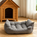 Cama Pet Confort Line Cinza Tamanho Medio - Conforto e Durabilidade para Cães e Gatos