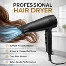 SECADOR PROFISSIONAL IÓNICO 2000W PRETO FOSCO