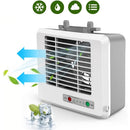 Mini ar condicionado portátil USB silencioso, ventilador de secretária com refrigeração por ar