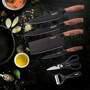Conjunto de 6 facas de cozinha com descascador e tesoura