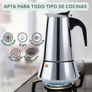 Cafetera Italiana De Acero Inoxidable  9 Tazas Inducción