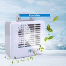 Mini ar condicionado portátil USB silencioso, ventilador de secretária com refrigeração por ar