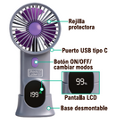 Ventilador portátil com base