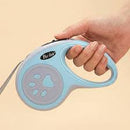 Guia Retrátil para Cães 5m Azul com Travão e Bloqueio, Trela Extensível Ergonómica.